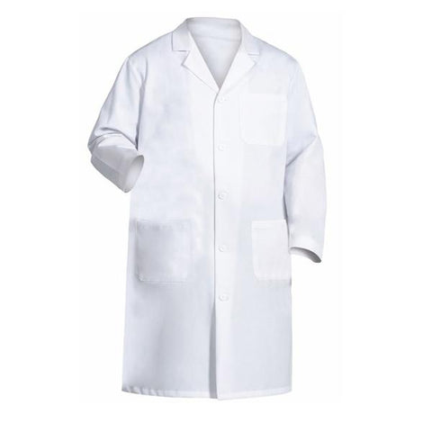 Fashion Seal Lab Coat X-Long 65% Polyester / 35% Cotton Mens White Size 40 45 in Each - 6499-40