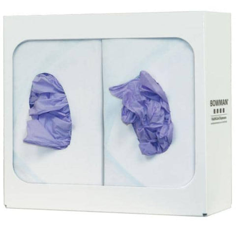 Bowman Medical Products Glove Box Holder Metal Double White Each - GB-002
