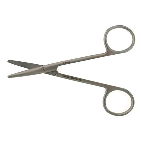 BR Surgical, LLC Scissors Strabismus Baby Metzenbaum 4-1/4" Blunt/Blunt Smooth Curved SS Each - BR08-37111