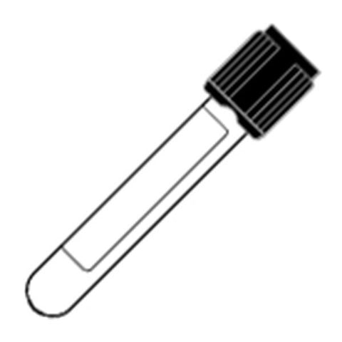 Becton Tube Ven BC Vacutainer 2.4mL 13x75 Gls Bfr Sod Cit 0.105M Blk 1000/Ca - Dickinson - 369741