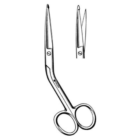 Sklar Instruments Scissors Bandage 5-1/2" Sharp/Blunt Serrated Straight/Angled Shank Hi Lvl SS Each - 11-1252