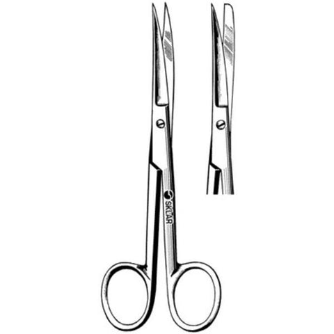 Sklar Instruments Scissors Operating 5-1/2" Sharp/Blunt Smooth Curved Stainless Steel 1/Pr - 14-2055
