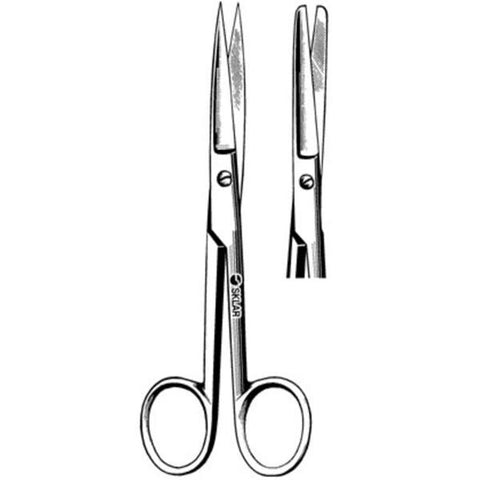Sklar Instruments Scissors Operating 6-1/2" Blunt/Blunt Smooth Straight Stainless Steel 1/Pr - 15-1065