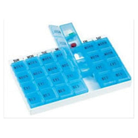 Carex Organizer Pill MediChest Plastic 7 Days 6-7/8x4-1/2x7/8" Assorted Colors Eachch - Apex Medical Corp - 70015