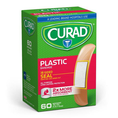 Medline Industries Inc Bandage Plastic Curad Classic Care 3/4x3" Flexible Flesh 60x48/Ca - CUR45153RB