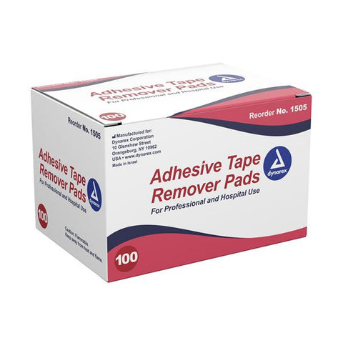 Dynarex Corporation Tape Remover Pad Cloth 100/Bx, 10 BX/CA - 1505
