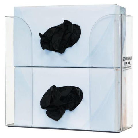 Bowman Medical Products Glove Box Holder PETG Plastic Double Clear Each - GP-320