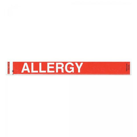 Precision Dynamics Corp. Wristband Identification Short Stay Tyvek Red Allergy Alert 1000/Bx - 3050-16-PDR