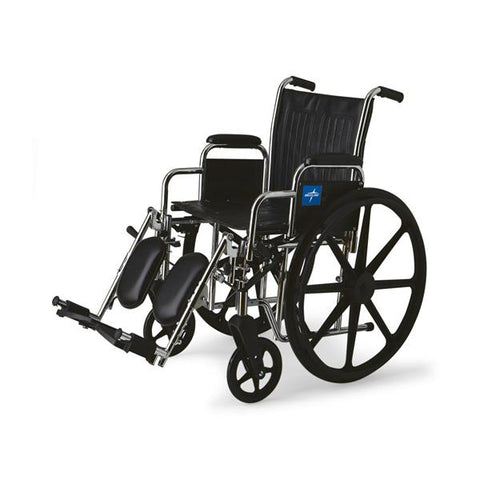 Medline Industries Inc Wheelchair Transport Excel 2000 300lb Capacity Black Elvt Lgrst Dsk Arms Each - MDS806300D