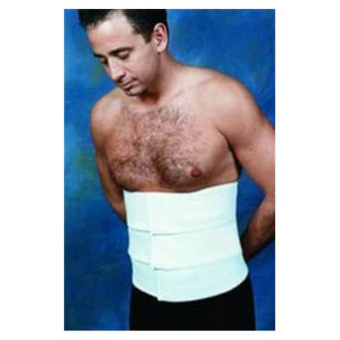 ES Medical Binder Compression Abdominal Cotton-Like Unisex Three Panel White 12" Each - PP24AB