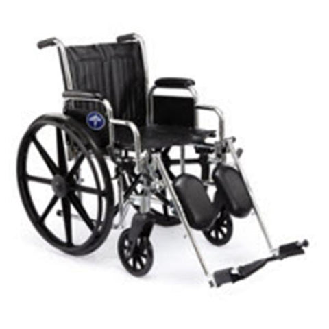 Medline Industries Inc Wheelchair Transport Excel 2000 300lb Capacity Navy Elvtng Ftrst Lgrt Pd Each - MDS806300NVY