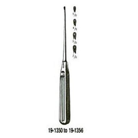 Miltex Curette Endaural Lempert 8-1/4" Size 2/0 Oval Cup Tip Stainless Steel Each - Integra Miltex - 19-1356