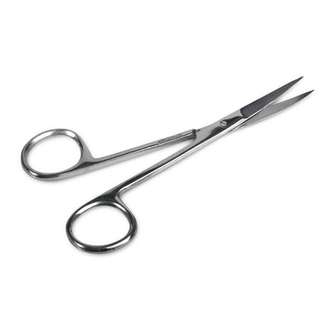 Medline Industries Inc Scissors Surgical Iris 4-1/2" Straight Stainless Steel Disposable 50/Ca - DYNJ04050