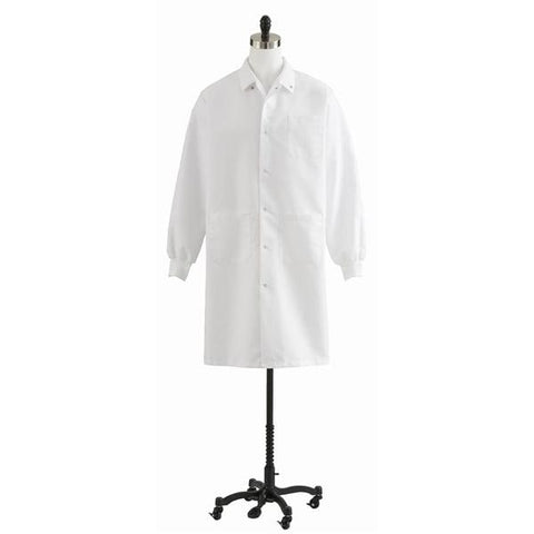 Medline Industries Inc Lab Coat Knee Length 80% Polyester / 20% Cotton Poplin Unisex White Large 42 Each - 87026QHWL