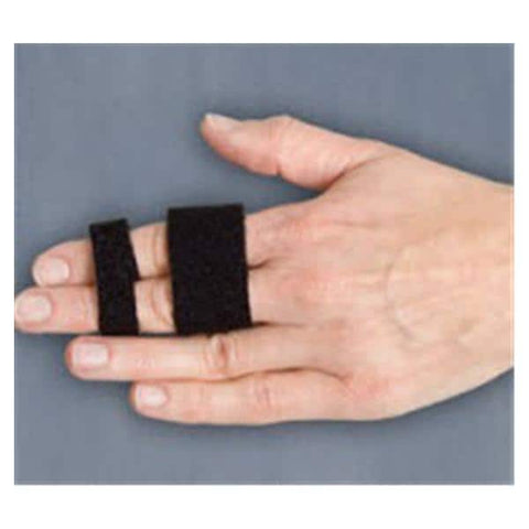 Patterson Med(Sammons Preston) Wrap Protective Buddy Strap 3pp 1-Piece Finger Black 0.5" Wide 25/Bx - 553214