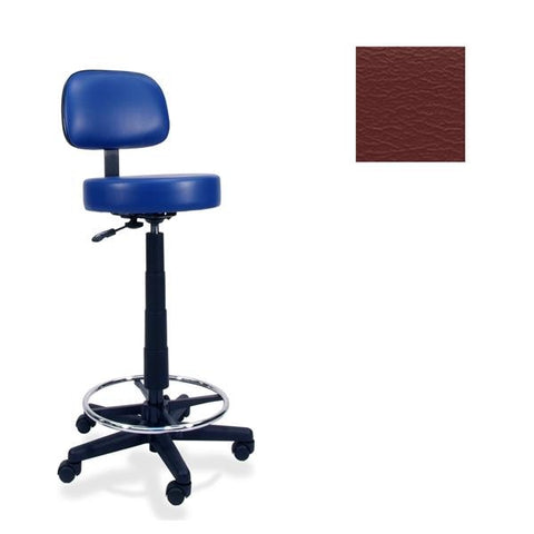 Winco Mfg, LLC Chair Task Burgundy 2" Casters Adjustable Backrest 5 Leg Each - 4380-14