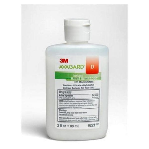 3M Medical Products Sanitizer Hand Liquid Avagard D 61% Ethyl Alcohol w/w 3 oz Btl FrgrncFr 48Bt/Ca - 9221