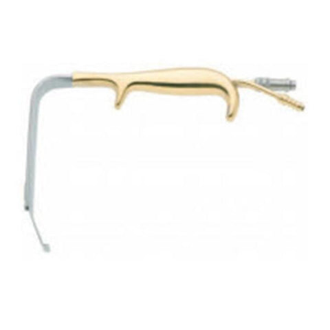 BR Surgical, LLC Retractor Surgical Tebbetts 25x120mm Right Angle Smoke Tube/Fiber Optic SS Each - BR18-205-1103