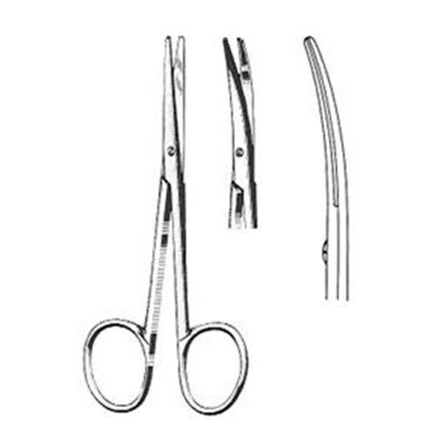 BR Surgical, LLC Scissors Surgical Lexer-Baby 4" Flat Curved Stainless Steel Each - BR08-20310