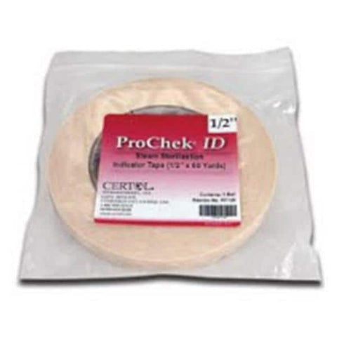 Certol International Tape Indicator Procheck ID 60 yd x 1 in For Strlz Wht/Blk No Md frm Ltx 6Rl/Ca - PIT100-1