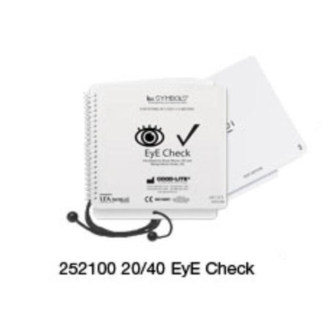 Good Screener Vision Test 20/40 Critical Line 5' Testing Distance 6-1/4x6-1/2" Eachch - Lite Co - 252100