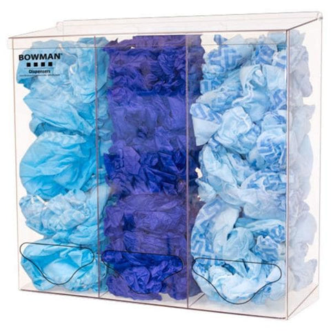 Bowman Medical Products Dispenser Triple Bin 8.6875 in x 5 in x 4.375 in Each - BP-090