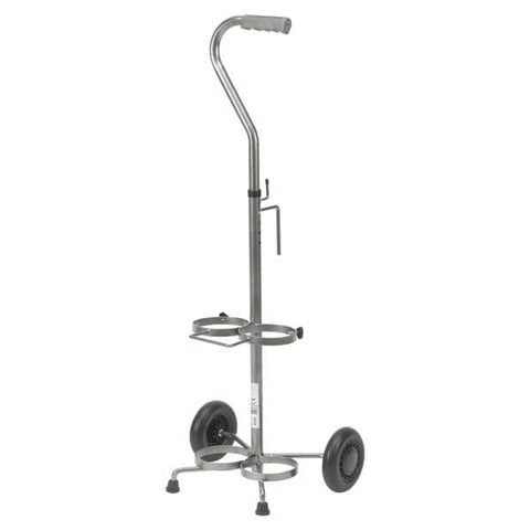 Drive Medical Designs Cart Cylinder 38-6/10x14-6/10x12-2/10" Dual Silver 2/Ca - 13001SV-2