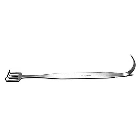 BR Surgical, LLC Retractor Rake Freeman 7" 22mm 4 Prong Stainless Steel Each - BR18-25222