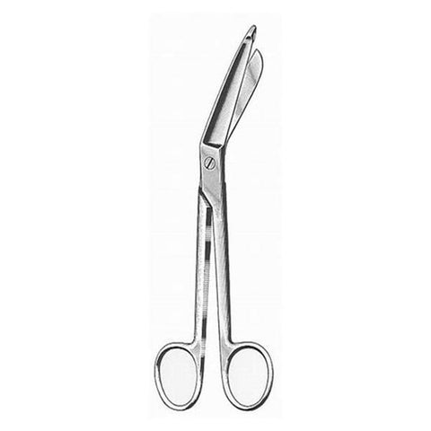 BR Surgical, LLC Scissors Bandage Lister 7-1/4" Angled Left Hand Stainless Steel Each - BR08-90120L