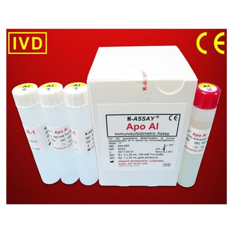 Kamiya Biomedical APOa: Apolipoprotein A Test Kit R1:3x20mL/R2:1x20mL Each - KAI-002