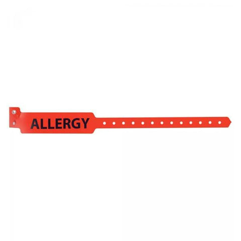 Precision Dynamics Corp. Wristband Sentry Polyester Red Adult Allergy Alert 500/Bx - 5055-16-PDM