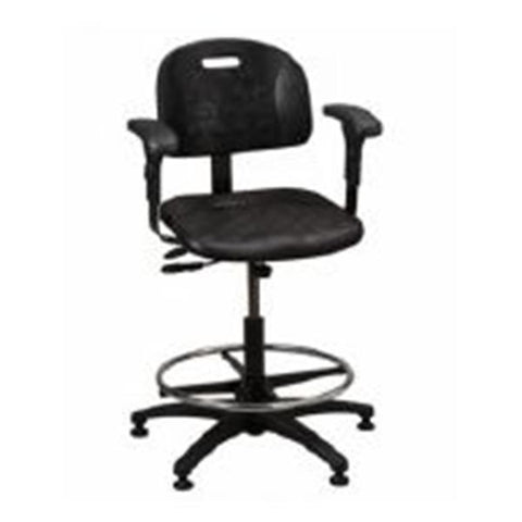 Brewer Custom Products Stool Lab Task Series 20-1/2-28" Polyurethane Blk W/ Pnmtc Lft/Cntr Bckrst Eachch - PT-2-EAA