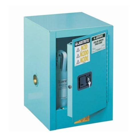 Justrite Manufacturing Cabinet Sure-Grip EX Steel U-Loc Handles f/ Corrosives/Acids 17x17x22" Blue Eachch - 19413871