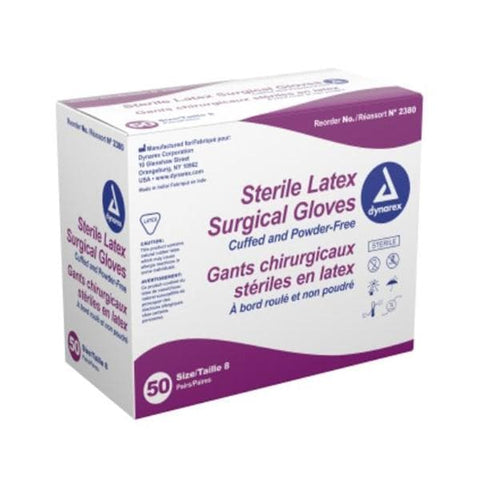 Dynarex Corporation Gloves Surgical Powder-Free Latex 8 Sterile Natural 200/Ca - 2380
