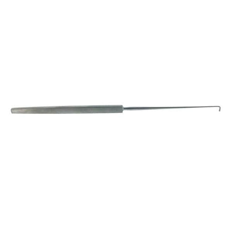 BR Surgical, LLC Hook Lillie 6" Angled Right 1mm Ball Tip Flat Handle Stainless Steel Each - BR44-75017