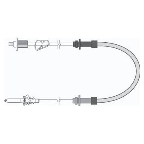 Baxter Healthcare Fluid Transfer Set Repeater Male Luer Lock Adapter Universal Vented Spike 10/Ca - H93811