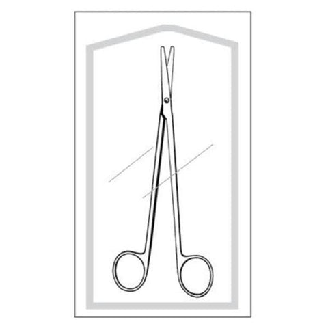 Sklar Instruments Scissors Dissecting Metzenbaum-Lahey Econo 5-1/2" Bl/Bl Smooth Crv SS Disp 25/Ca - 96-2720