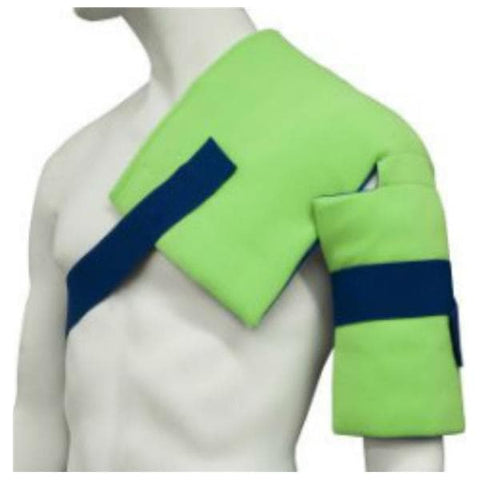 Brownmed Wrap Cold Therapy Polar Ice Shoulder/Hip Fleece Green/Navy Universal Each - 30100