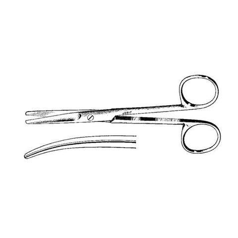 Integra Neurosciences Scissors Mayo 5-1/2" Beveled Curved Stainless Steel Each - 099-202