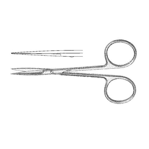 Integra Neurosciences Scissors Iris 4-1/8" Straight 27mm Swedish Steel Each - 360-120