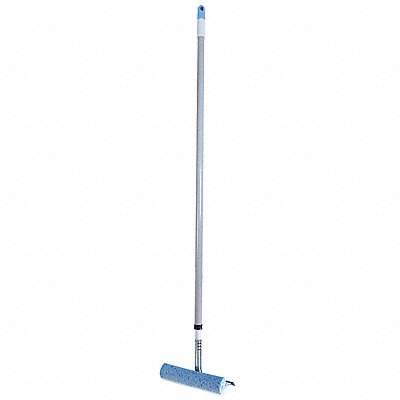 10 W Flat Rubber Window Squeegee With Handle Blue