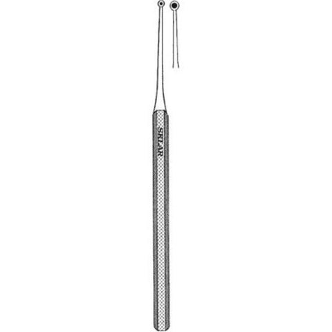 Sklar Instruments Curette Podiatry Excavator 5" #58-1 1.5mm Round Tip Stainless Steel With Hole Each - 97-0522