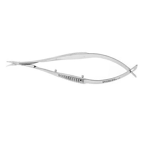 BR Surgical, LLC Scissors Iridectomy Vannas 3-1/4" Sharp/Sharp Smooth Curved Stainless Steel Each - BR09-14108