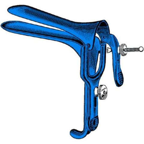 Sklar Instruments Speculum Vaginal Graves 4x1-1/4" Medium Blue Stainless Steel/Coated Each - 91-5062