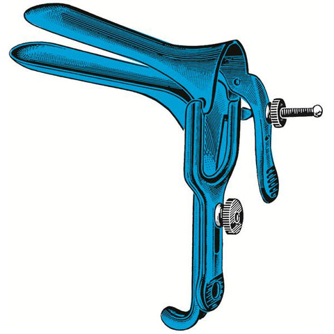 Sklar Instruments Speculum Vaginal Graves 4-3/4x1-1/2" Extra Large Blue Stainless Steel/Coated Each - 91-5068