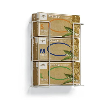 Medline Industries Inc Glove Box Dispenser Wire Triple White 10/Bx - MDS193094