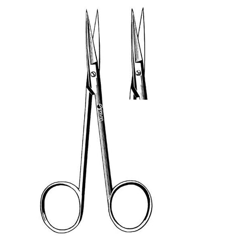 Sklar Instruments Scissors Iris Sklarlite 3-1/2" Sharp/Sharp Smooth Straight Stainless Steel Each - 23-1148