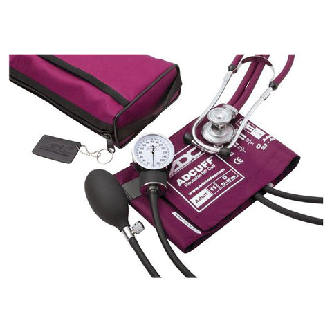 American Diagnostic Corp. Aneroid Kit Sprague Pro's Combo II 23-40cm 11 Adlt Arm Lmnscnt Dl Magenta Eachch - 768-641-11AM