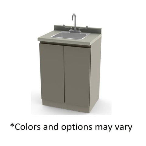 UMF Medical Cabinet Base Stainless Steel/Laminate 19x24x39.25" Cherry Each - 6024WC