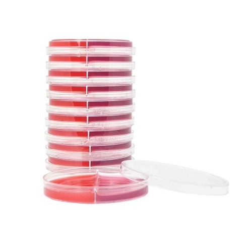 Hardy Diagnostics Biplate Culture Blood Agar/ MacConkey 15x100mm 10/Pk - J32